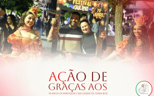 Paróquia e Cidade Celebram 70 Anos com Missa Solene e Festa Junina Especial